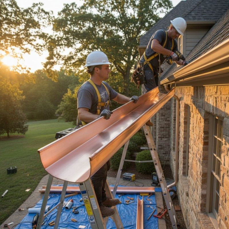 Copper Downspout Installation in Clarksville, TN